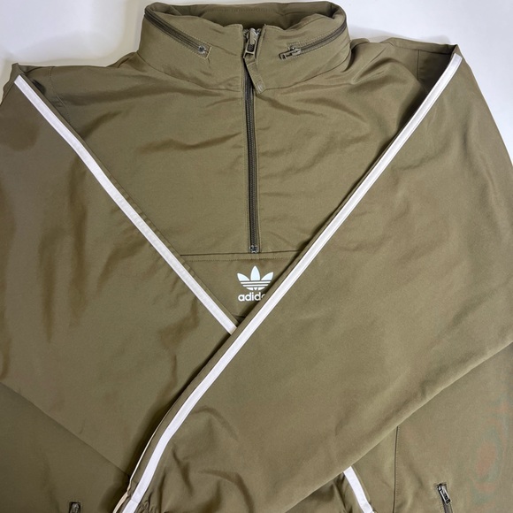 Adidas Khaki Green Track Jacket - Size Medium - Picture 7 of 8